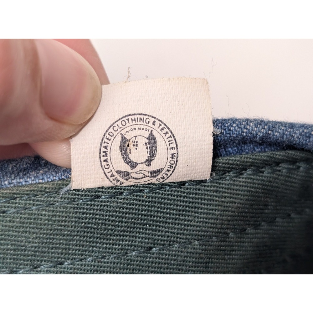 Pacific Trail Denim Suede Union Made In USA Baseball Cap Dad‎ Hat Leather Strap - Picture 8 of 9